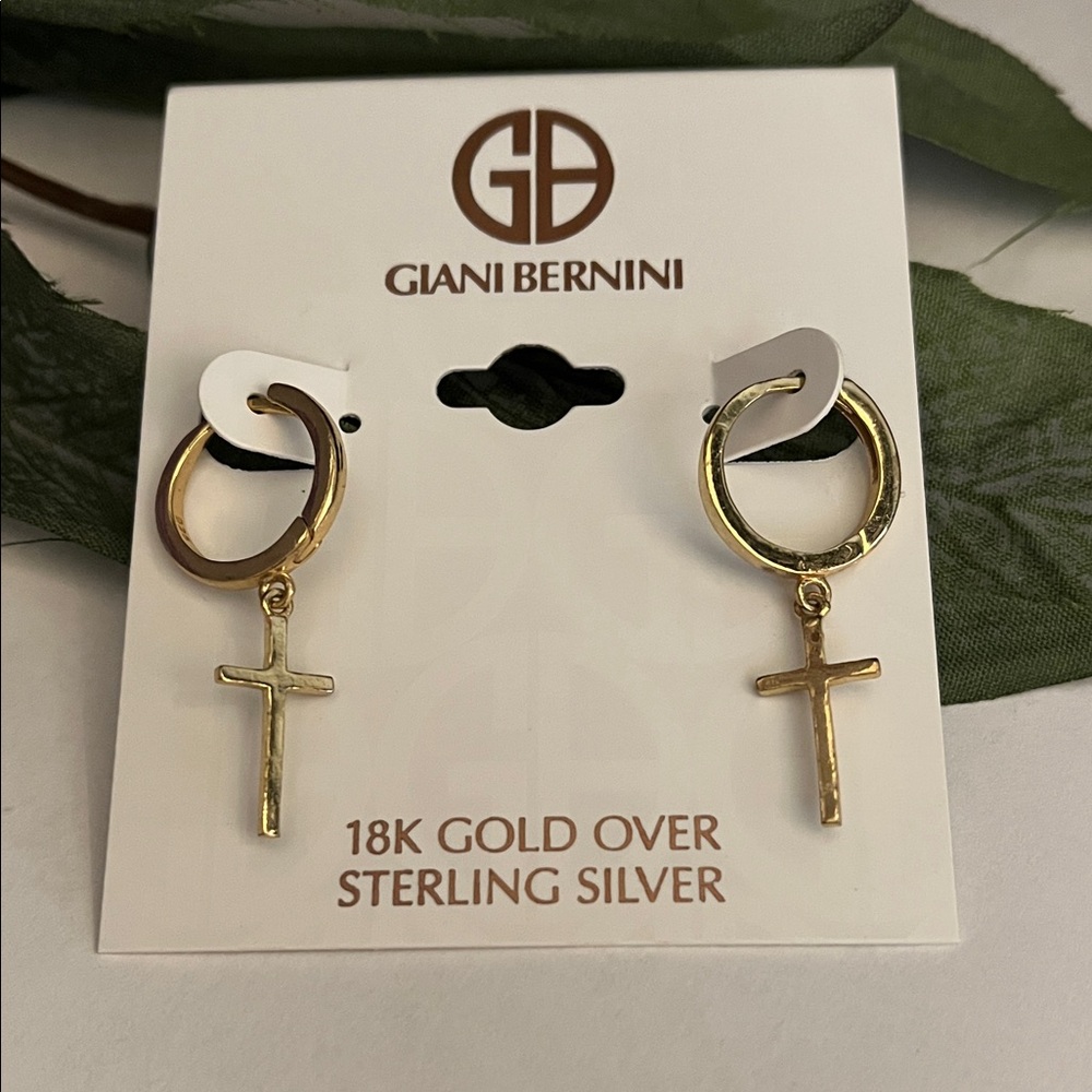 Giani Bernini 18k Gold Over Sterling Silver Cross Dangle Earrings